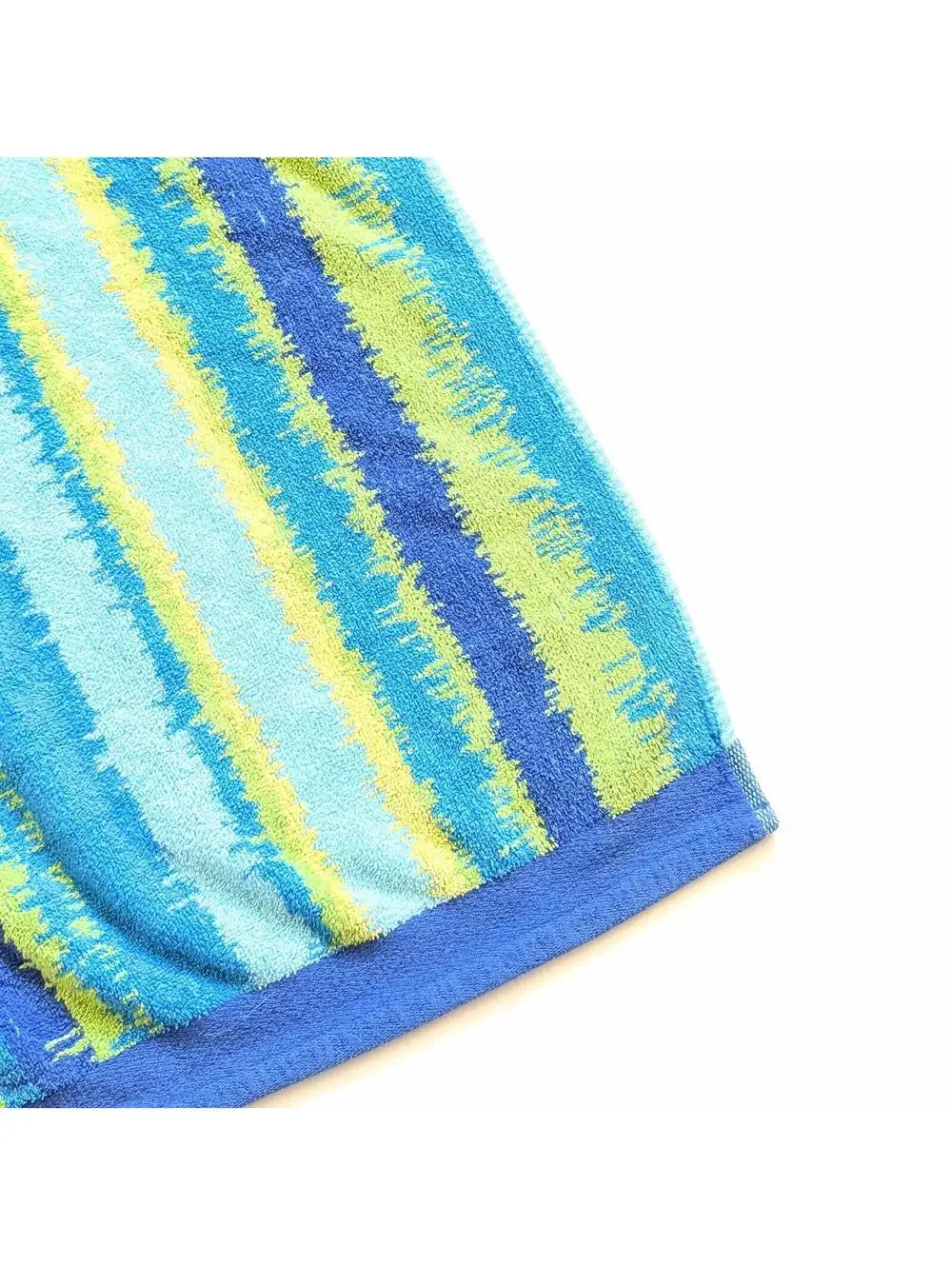 Vintage Beach Towel with Colorful Striped Zig Zag Pattern